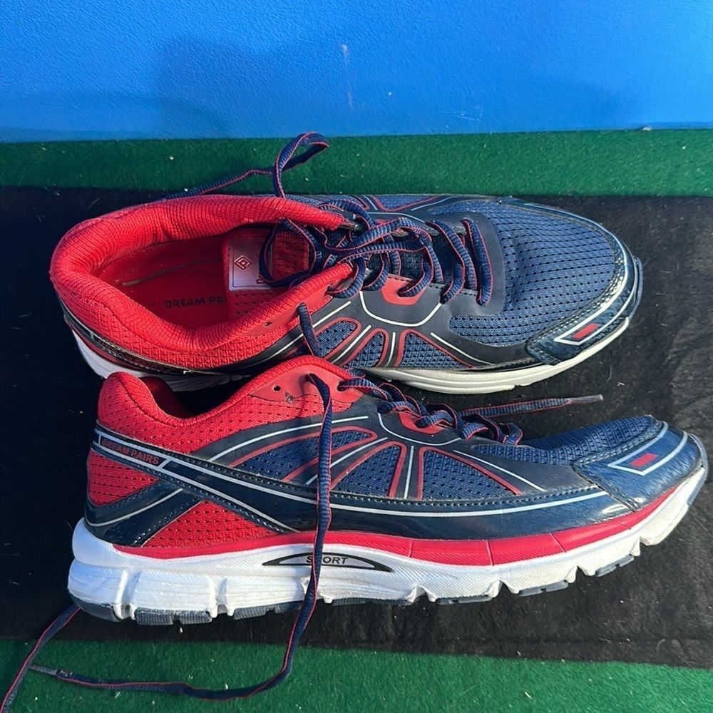 Dream Pairs Men's Sneakers Size 10 – Dark Blue/Red Low Top Athletic Shoes - Picture 2 of 4